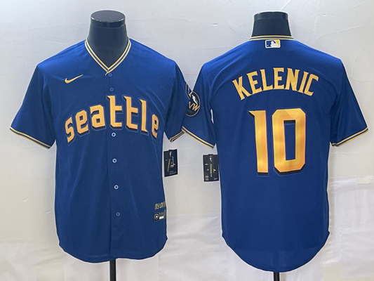 Men/Women/Youth Seattle Mariners Jarred Kelenic #10 baseball Jerseys