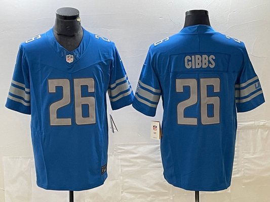 Adult Detroit Lions Jahmyr Gibbs NO.26 Football Jerseys