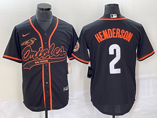 Adult  Baltimore Orioles  Gunnar Henderson #2 baseball Jerseys