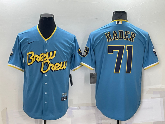 Men/Women/Youth Milwaukee Brewers Josh Hader #71 baseball Jerseys