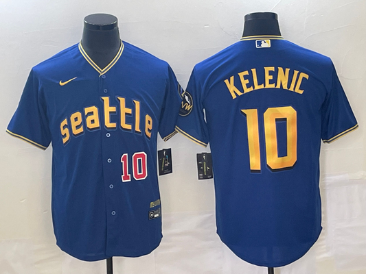 Men/Women/Youth Seattle Mariners Jarred Kelenic #10 baseball Jerseys