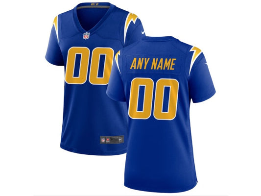 Women's Los Angeles Chargers number and name custom Football Jerseys mySite