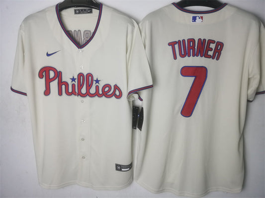 Adult ‎Philadelphia Phillies Trea Turner NO.7 baseball Jerseys