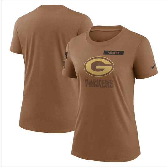 Women's Green Bay Packers 2023 Salute to Service Legend Performance T-Shirt mySite