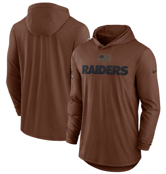 men/women/kids Las Vegas Raiders 2023 Salute To Service Lightweight Long Sleeve Hoodie T-Shirt mySite