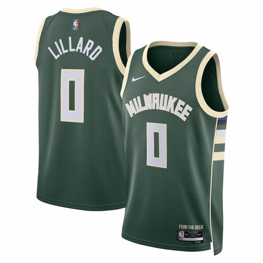 Milwaukee Bucks Damian Lillard NO.0 Basketball Jersey mySite
