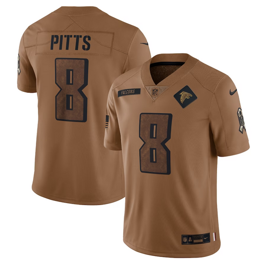 men/women/kids #8 Atlanta Falcons Kyle Pitts 2023 Salute To Service Jersey mySite