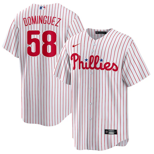Men/Women/Youth Philadelphia Phillies Seranthony Domínguez #58 baseball Jerseys