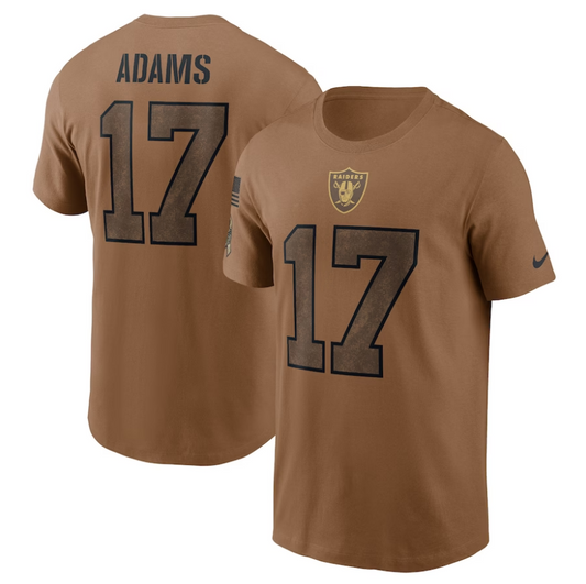 men/women/kids Las Vegas Raiders Davante Adams #17 2023 Salute To Service T-Shirt mySite