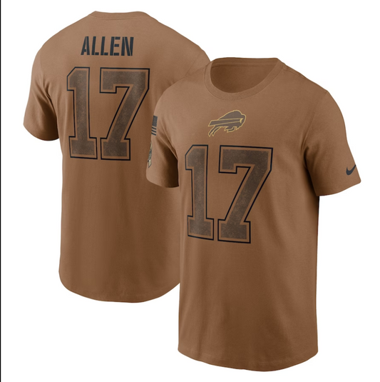 men/women/kids  Buffalo Bills Josh Allen #17 2023 Salute To Service T-Shirt mySite
