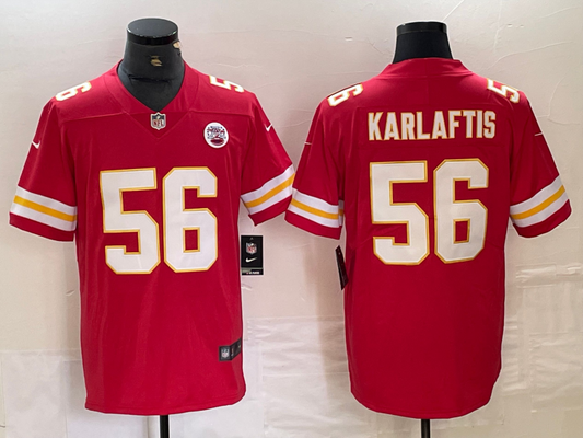 Adult Kansas City Chiefs George Karlaftis NO.56 Football Jerseys