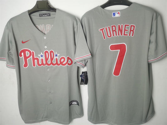 Adult ‎Philadelphia Phillies Trea Turner NO.7 baseball Jerseys
