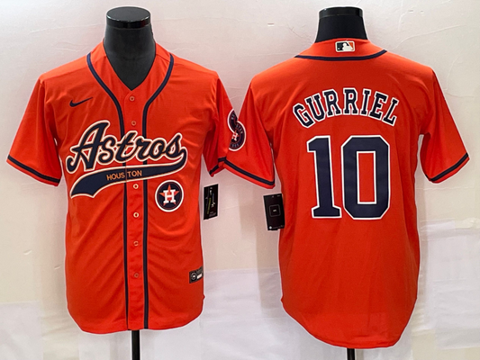 Men/Women/Youth Houston Astros Yuli Gurriel #10 baseball Jerseys