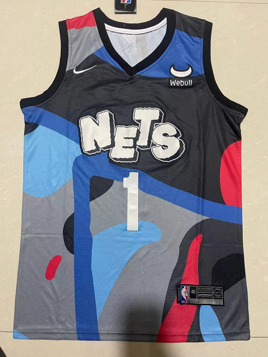 Brooklyn Nets Mikal Bridges NO.1 Basketball Jersey