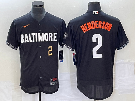 Adult  Baltimore Orioles  Gunnar Henderson #2 baseball Jerseys
