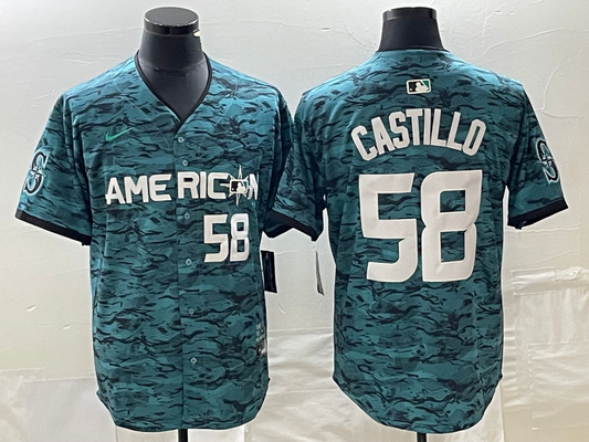 Men/Women/Youth Seattle Mariners Luis Castillo #58 baseball Jerseys