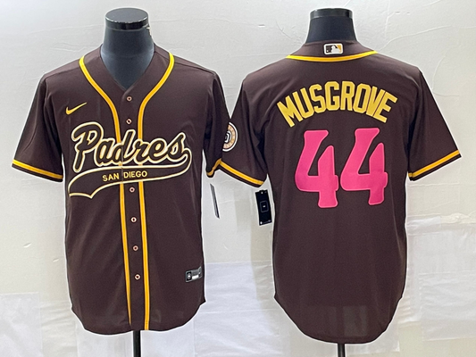 Men/Women/Youth San Diego Padres Joe Musgrove #44 baseball Jerseys