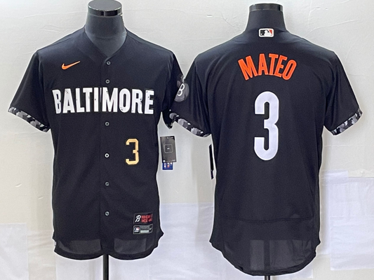 Adult  Baltimore Orioles Jorge Mateo #3 baseball Jerseys