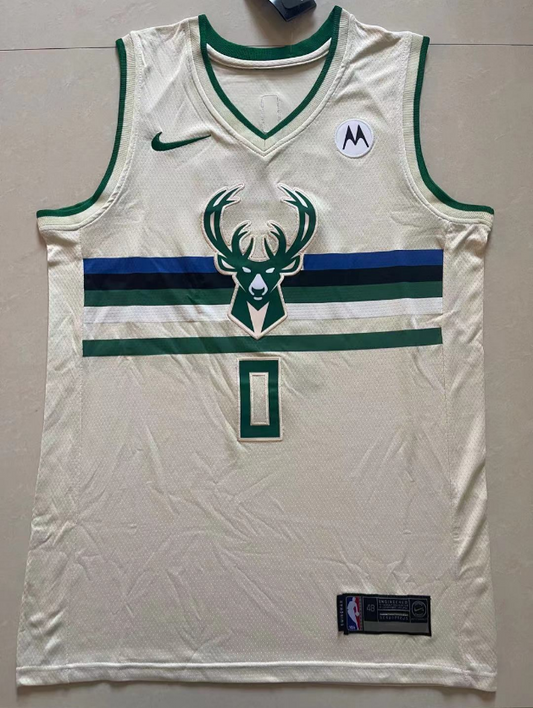 Hot sales Milwaukee Bucks Damian Lillard NO.0 Basketball Jersey city version mySite