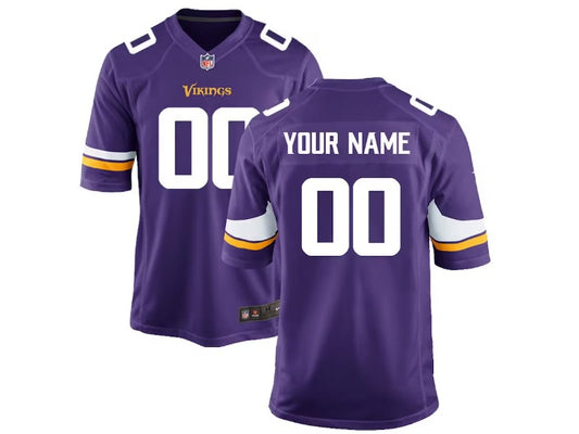 Kids Minnesota Vikings name and number custom Football Jerseys mySite