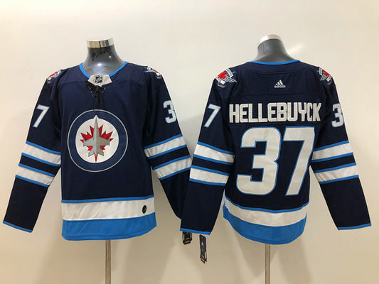 New York Jets Connor Hellebuyck #37 Hockey jerseys mySite