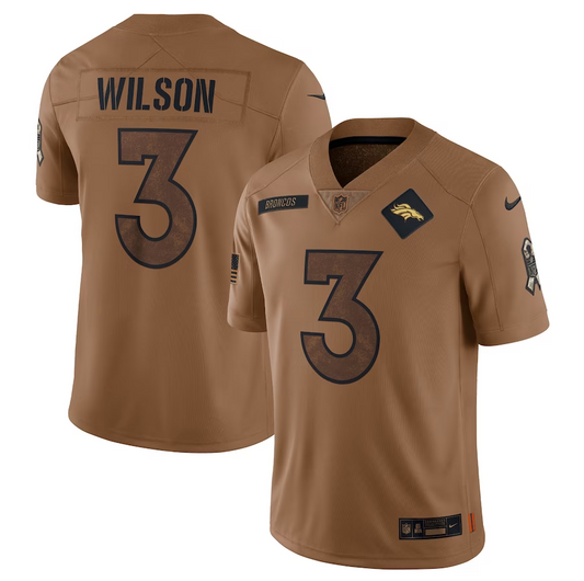 men/women/kids #3 Denver Broncos Russell Wilson 2023 Salute To Service Jersey mySite