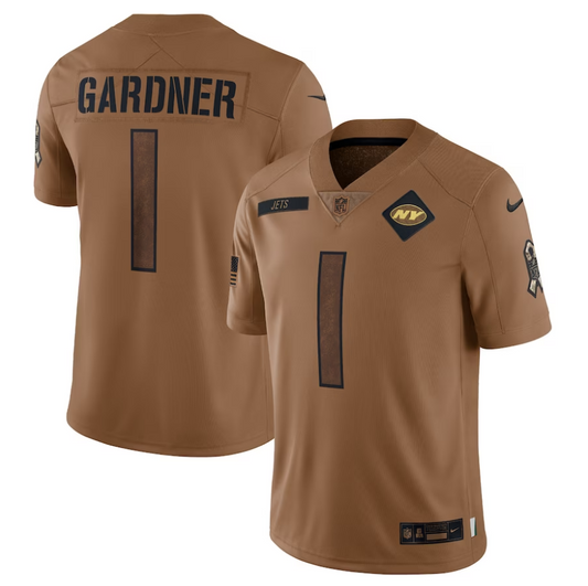 men/women/kids #1 New York Jets Ahmad Sauce Gardner 2023 Salute To Service Jersey mySite