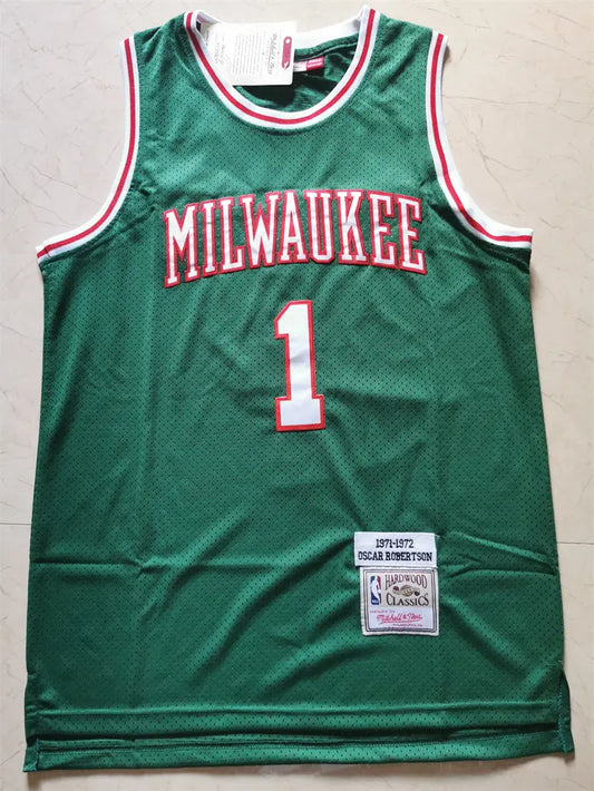 Milwaukee Bucks Oscar Robertson NO.1 Basketball Jersey mySite