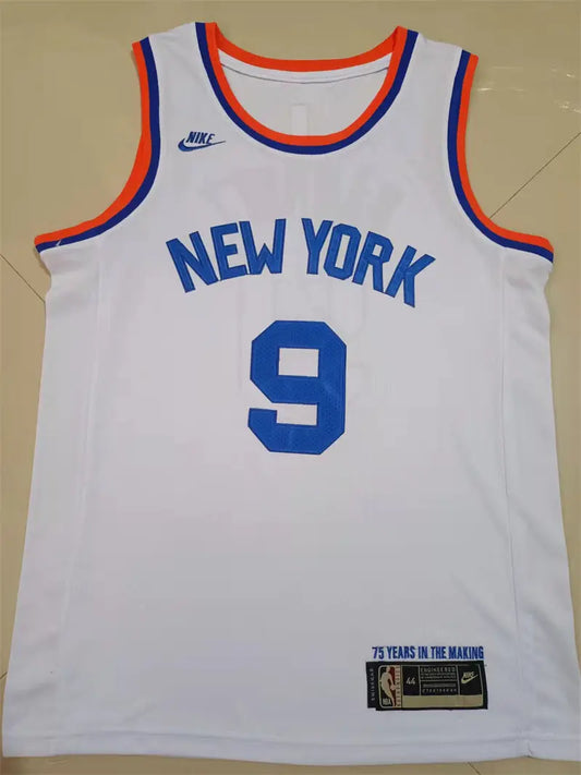 New York Knicks Barrett NO.9 White Basketball Jersey mySite
