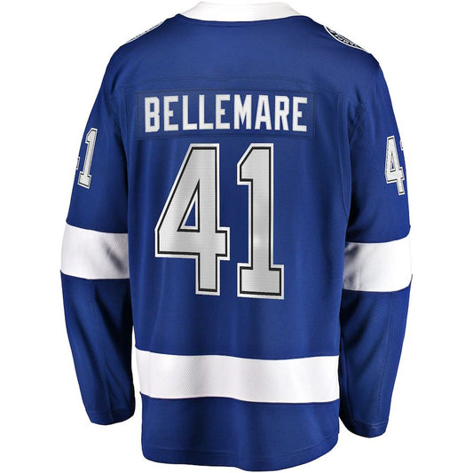 TB.Lightning #41 Pierre-Edouard Bellemare Fanatics Branded Home Breakaway Player Jersey Blue Stitched American Hockey Jerseys mySite