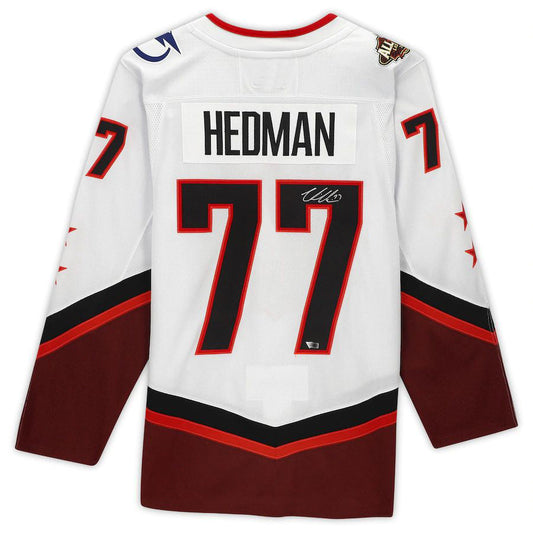 TB.Lightning #77 Victor Hedman Fanatics Authentic Autographed 2022 All-Star Game White Stitched American Hockey Jerseys mySite