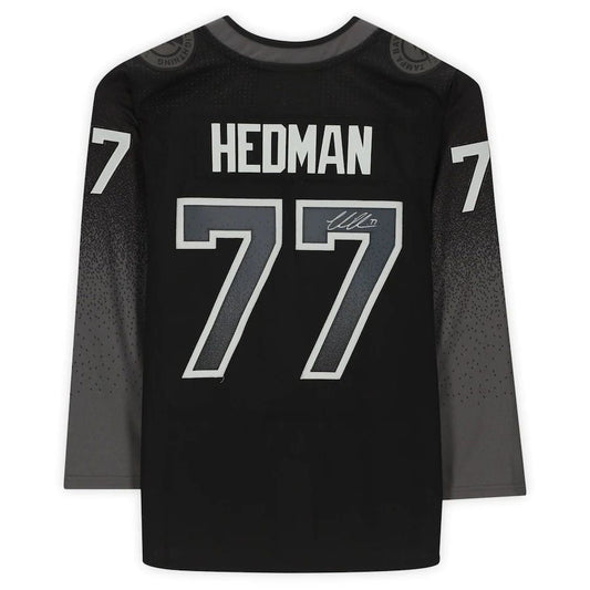 TB.Lightning #77 Victor Hedman Fanatics Authentic Autographed Black Alternate Jersey Stitched American Hockey Jerseys mySite