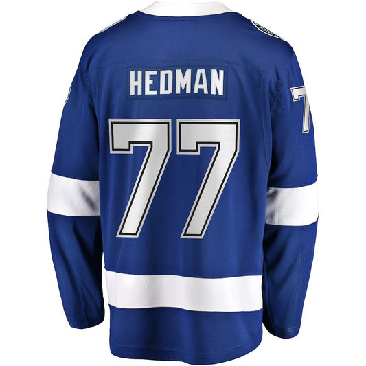 TB.Lightning #77 Victor Hedman Fanatics Branded Home Premier Breakaway Player Jersey  Blue Stitched American Hockey Jerseys mySite