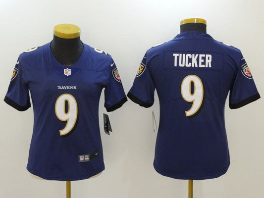 Women's Baltimore Ravens Justin Tucker NO.9 Football Jerseys mySite