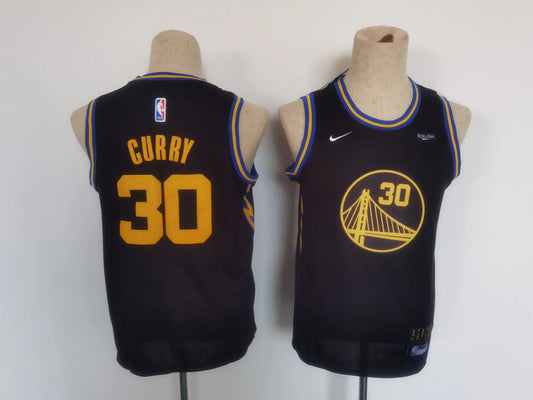 Kids Golden State Warriors Stephen Curry NO.30 Basketball Jersey jerseyworlds