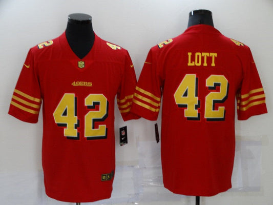 Adult San Francisco 49ers Ronnie Lott NO.42 Football Jerseys mySite