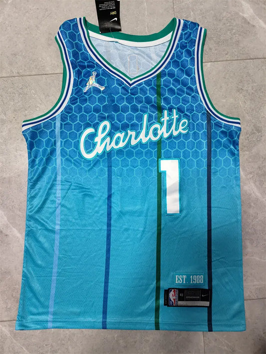 Charlotte Hornets LiAngelo Ball NO.1 Basketball Jersey mySite