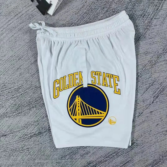 Golden State Warriors white Basketball Shorts mySite